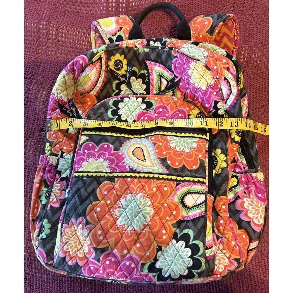 Vera Bradley Campus/School Backpack Multicolor Paisley Print +‎ Multiple Pockets